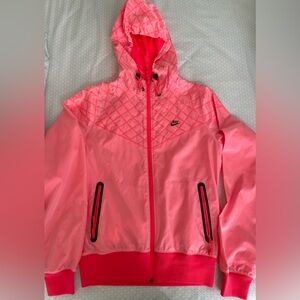 Nike Pink Jacket with High Collar and Ventilation Panels